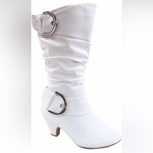 READ - NWOT Lucky Top Girl’s Size 4 White Zip Up Western Cowboy Heeled Boots